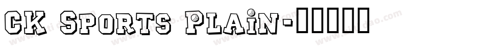CK Sports Plain字体转换